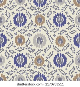 Seamless abstract pattern with floral ornament
