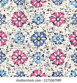 Seamless abstract pattern with floral ornament
