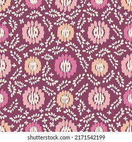 Seamless abstract pattern with floral ornament

