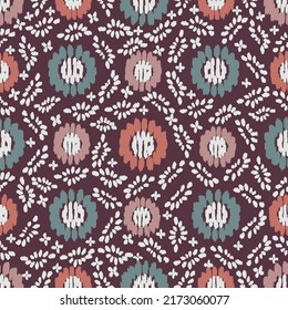 Seamless abstract pattern with floral ornament

