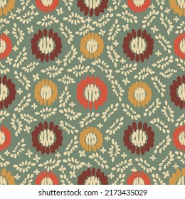 Seamless abstract pattern with floral ornament

