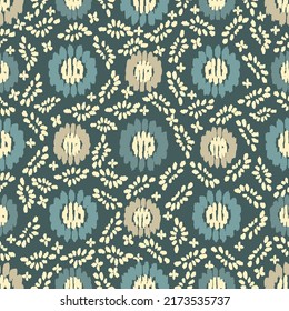 Seamless abstract pattern with floral ornament

