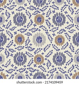 Seamless abstract pattern with floral ornament
