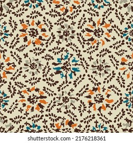 Seamless abstract pattern with floral ornament

