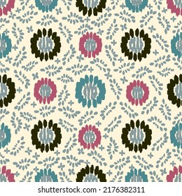 Seamless abstract pattern with floral ornament

