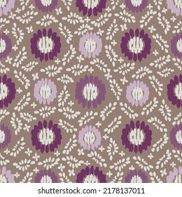 Seamless abstract pattern with floral ornament
