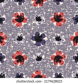 Seamless abstract pattern with floral ornament
