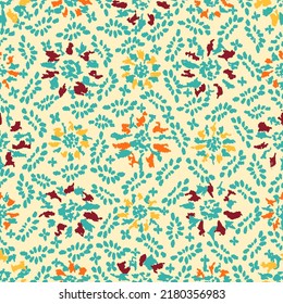 Seamless abstract pattern with floral ornament
