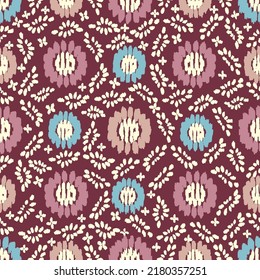 Seamless abstract pattern with floral ornament

