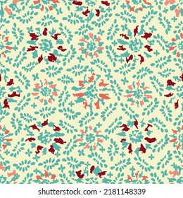 Nahtlose abstrakte Muster mit blumengeschmückten Ornamenten
