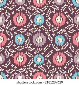 Seamless abstract pattern with floral ornament
