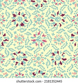 Patrón abstracto sin inconvenientes con adorno floral
