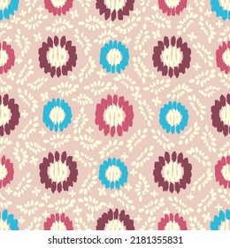 Seamless abstract pattern with floral ornament
