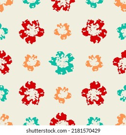 Seamless abstract pattern with floral ornament

