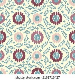 Seamless abstract pattern with floral ornament
