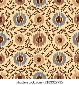 Seamless abstract pattern with floral ornament
