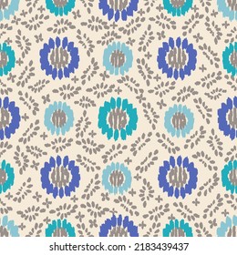Seamless abstract pattern with floral ornament
