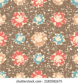 Seamless abstract pattern with floral ornament
