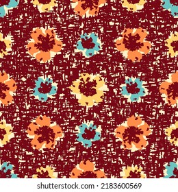 Seamless abstract pattern with floral ornament
