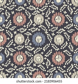 Seamless abstract pattern with floral ornament
