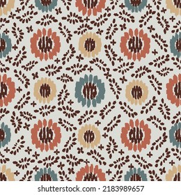 Seamless abstract pattern with floral ornament
