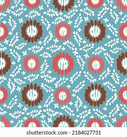 Seamless abstract pattern with floral ornament
