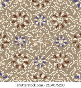 Seamless abstract pattern with floral ornament
