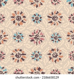 Seamless abstract pattern with floral ornament
