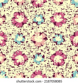 Patrón abstracto sin inconvenientes con adorno floral
