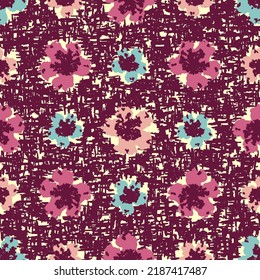 Seamless abstract pattern with floral ornament

