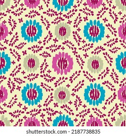 Seamless abstract pattern with floral ornament
