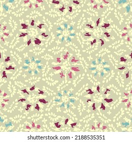 Seamless abstract pattern with floral ornament

