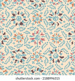 Seamless abstract pattern with floral ornament
