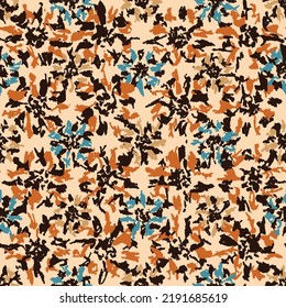 Seamless abstract pattern with floral ornament

