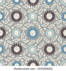Seamless abstract pattern with floral ornament
