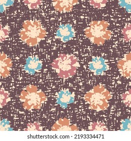 Seamless abstract pattern with floral ornament
