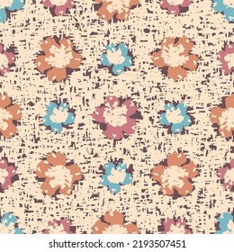 Seamless abstract pattern with floral ornament
