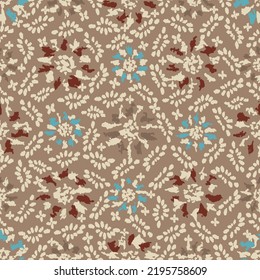 Seamless abstract pattern with floral ornament

