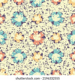 Seamless abstract pattern with floral ornament
