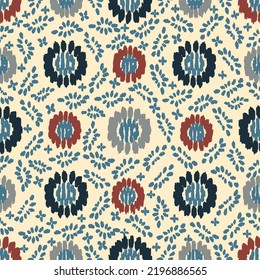 Seamless abstract pattern with floral ornament
