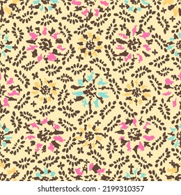 Patrón abstracto sin inconvenientes con adorno floral
