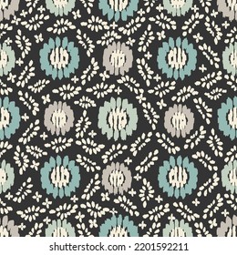 Seamless abstract pattern with floral ornament
