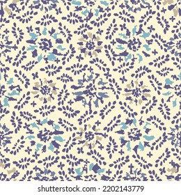 Seamless abstract pattern with floral ornament

