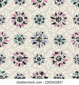 Seamless abstract pattern with floral ornament

