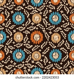 Seamless abstract pattern with floral ornament
