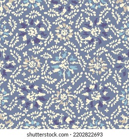 Seamless abstract pattern with floral ornament
