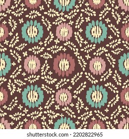 Seamless abstract pattern with floral ornament
