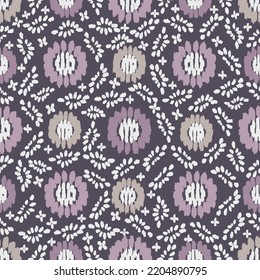 Seamless abstract pattern with floral ornament
