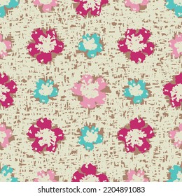 Seamless abstract pattern with floral ornament
