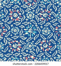 Seamless abstract pattern with floral ornament

